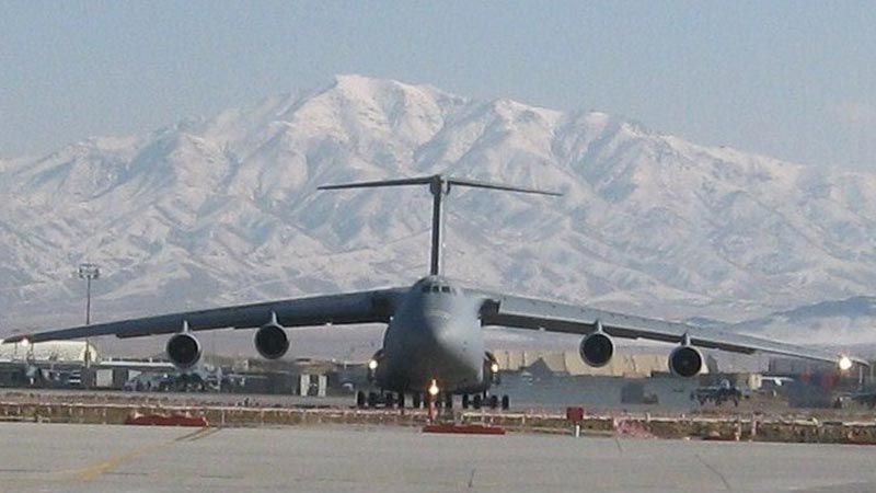 Military jet on runway